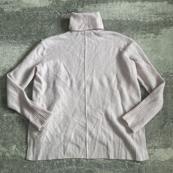 Athleta Sweater Womens Small Transit Merino Wool Pullover Turtleneck Light Pink - Picture 7 of 9